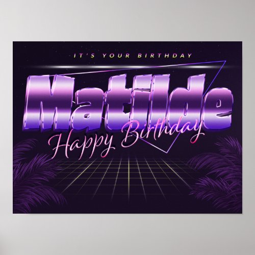 Matilde Name First Name pura retro poster Birthday