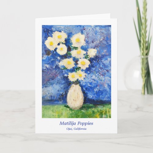 Matilija Poppies in Ojai CA blank Note Card