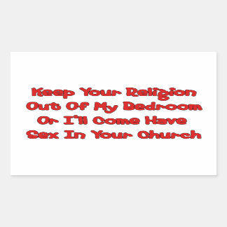 Mating In Your Church Rectangular Sticker