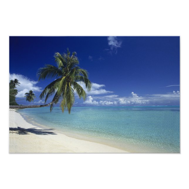 Matira Beach on the island of Bora Bora, 2 Photo Print (Front)