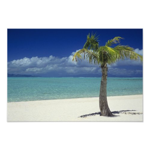 Matira Beach on the island of Bora Bora Photo Print