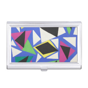 Matisse Abstract Geometric Blue Cut Out Art Business Card Case