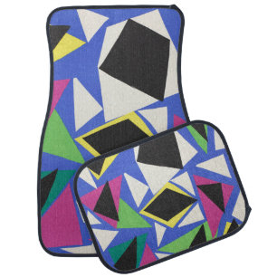 Matisse Abstract Geometric Blue Cut Out Art Car Floor Mat
