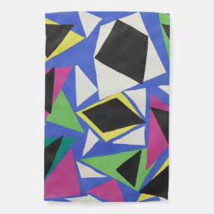 Matisse Abstract Geometric Blue Cut Out Art Garden Flag