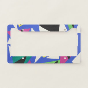 Matisse Abstract Geometric Blue Cut Out Art License Plate Frame