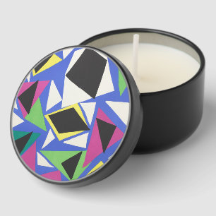 Matisse Abstract Geometric Blue Cut Out Art Mini Candle Favors