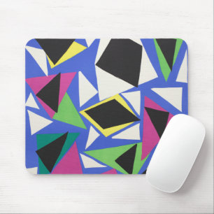 Matisse Abstract Geometric Blue Cut Out Art Mouse Pad