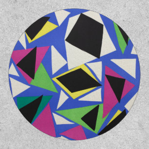 Matisse Abstract Geometric Blue Cut Out Art Patch
