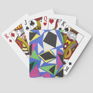 Matisse Abstract Geometric Blue Cut Out Art Poker Cards