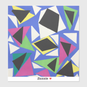 Matisse Abstract Geometric Blue Cut Out Art Sticker