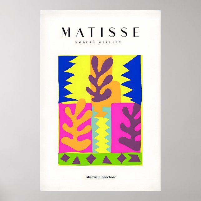 Matisse Art Prints - Colorful Abstract Leaves (Front)