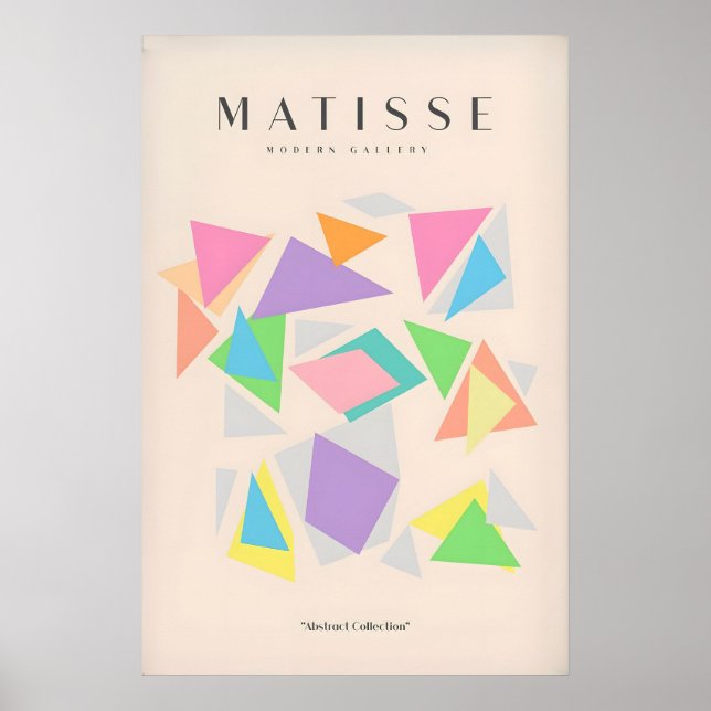 Matisse Art Prints - Colorful Geometric Triangles (Front)