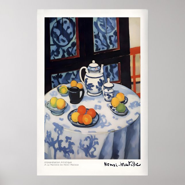 Matisse Art Prints - Still Life Blue Tablecloth (Front)