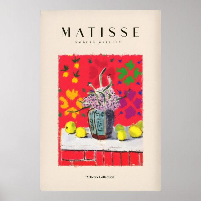 Matisse Art Prints - Still Life Flowers Lemons Red (Front)
