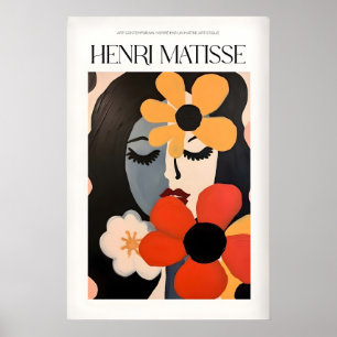 Matisse Art Prints - Woman with Flowers Abstract