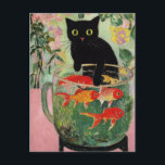 Matisse Black Cat Vintage Postcard<br><div class="desc">Matisse Black Cat Vintage Postcard</div>
