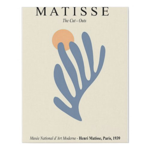 Matisse Cut Out Printable Wall Art Forms Poster Faux Canvas Print