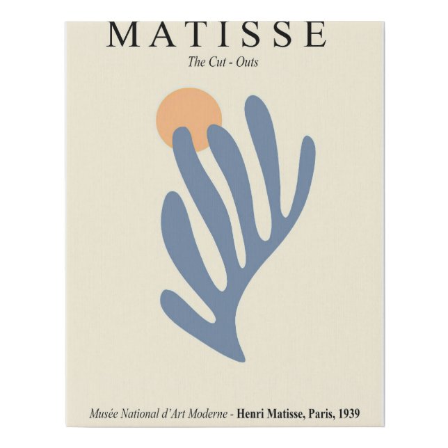 Matisse Cut Out, Printable Wall Art, Forms Poster Faux Canvas Print (Front)