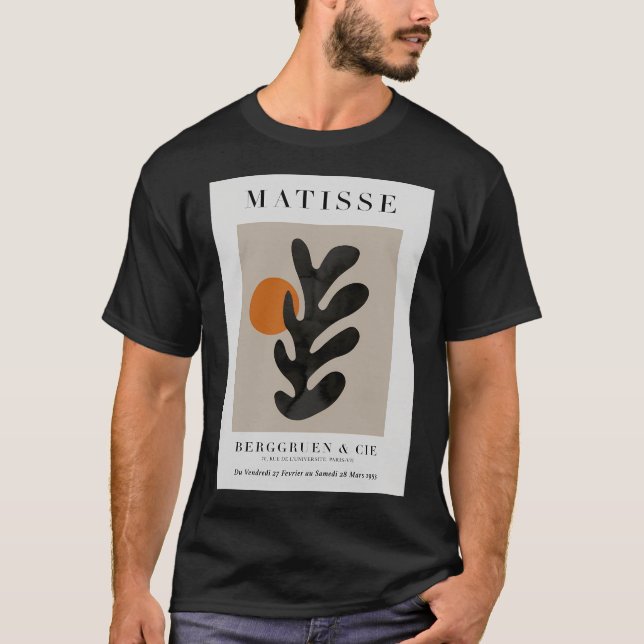Matisse Cutout Print Orange Neutral Matisse Art T-Shirt (Front)
