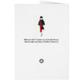 Matisse Doll Fashion Watercolor- Black Fur Cape (Back)