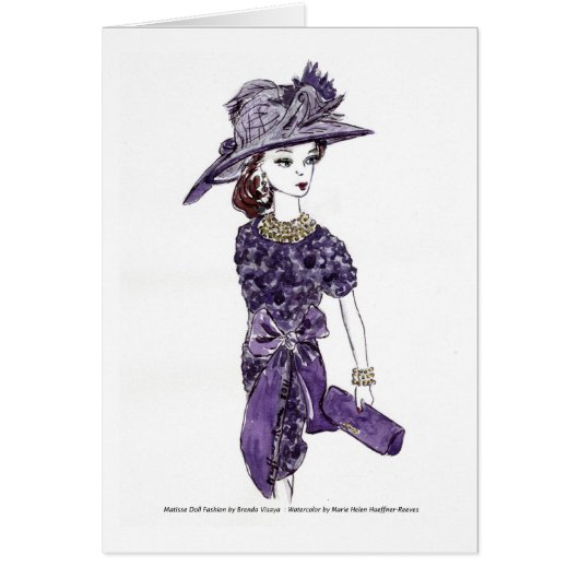 Matisse Doll Fashion Watercolor - Plum Escape (Front)