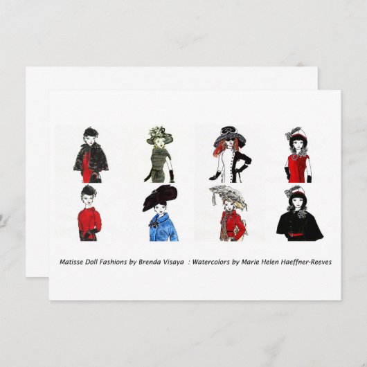 Matisse Doll Fashions - Card 5, 4.5 x 6.25 (Front/Back)