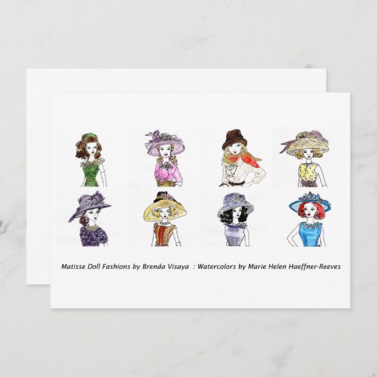 Matisse Doll Fashions - Card 6, 4.5 x 6.25 (Front/Back)