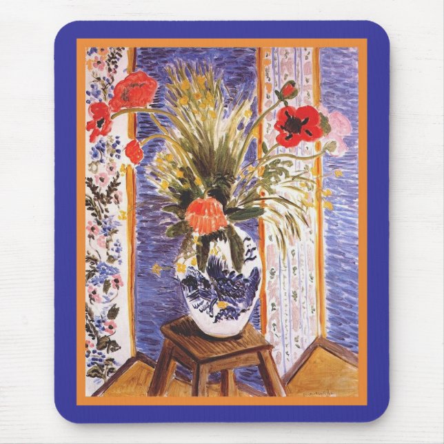 Matisse Flowers in a Bowl Mouse Pad (Front)