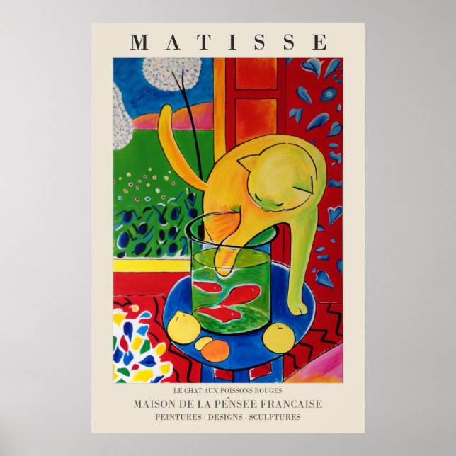 Matisse Goldfish With Cat Poster (Front)