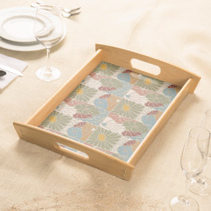 Matisse Groovy floral Art Nouveau 1970s Boho Serving Tray