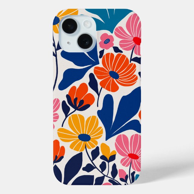 Matisse Inspired Abstract Contemporary Floral Case-Mate iPhone Case (Back)