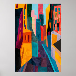 Matisse Inspired Cityscape Art Print Colorful