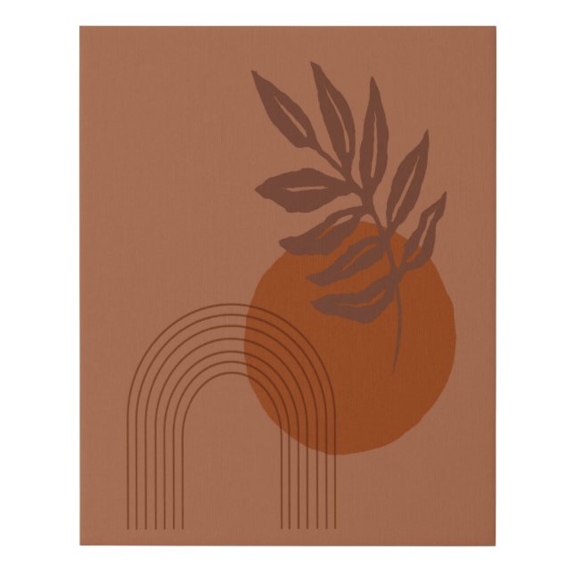 Matisse Inspired Desert Vibes Abstract Shapes Faux Canvas Print (Front)