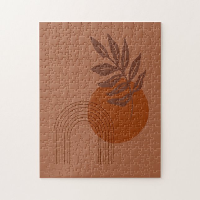 Matisse Inspired Desert Vibes Abstract Shapes Jigsaw Puzzle (Vertical)