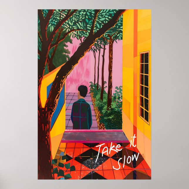 Matisse Inspired Serene Landscape Art Print Take (Front)