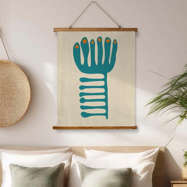 Matisse Inspired Teal and Orange Hanging Tapestry (Creator Uploaded)