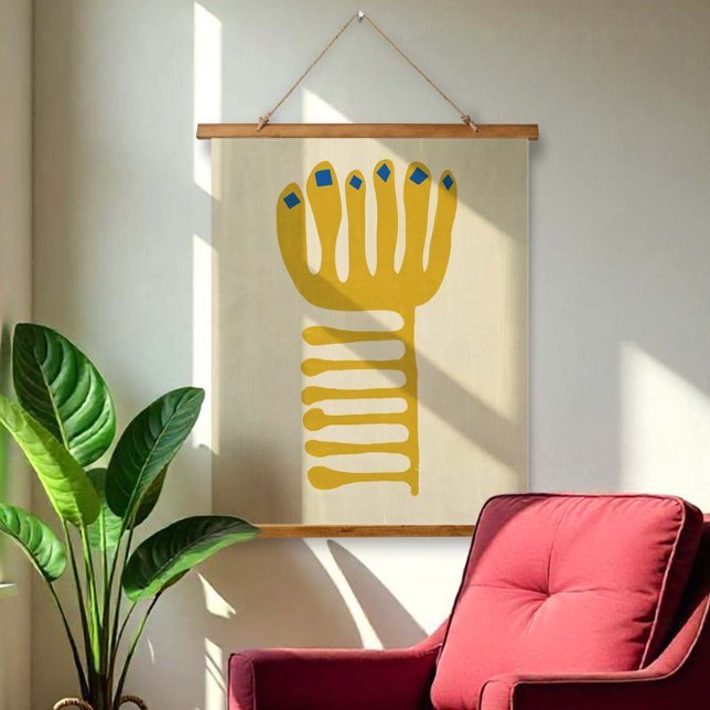 Matisse Inspired Yellow and Blue  Hanging Tapestry (Creator Uploaded)