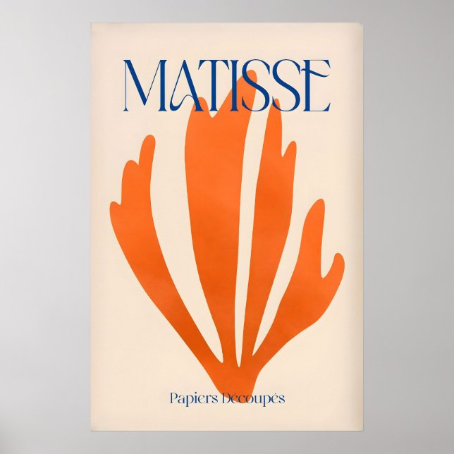 Matisse Papiers Découpés Orange Abstract Botanical Poster (Front)