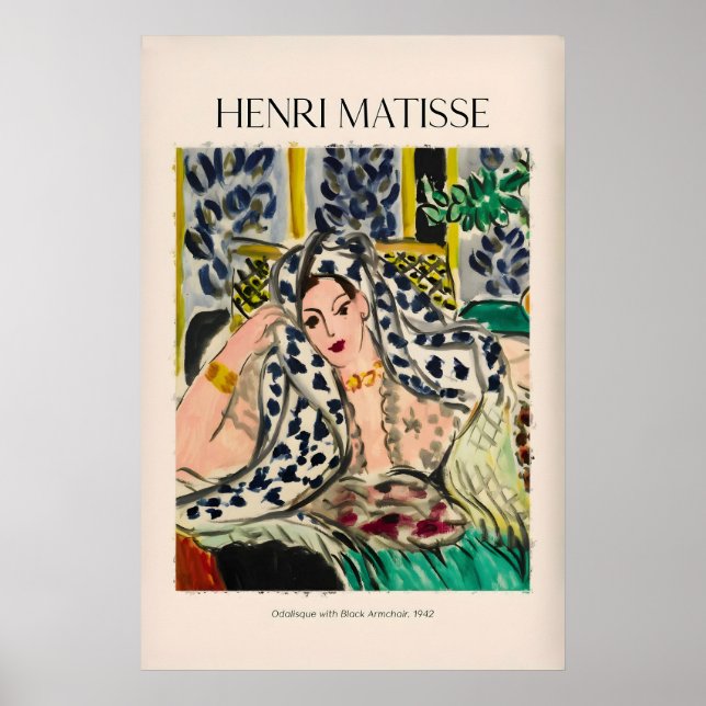 Matisse Poster - Odalisque with Black Armchair942 (Front)