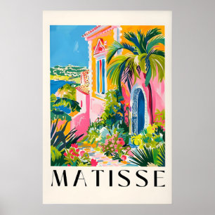 Matisse Print Mediterranean Villa, Pink Beachy