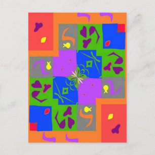 Matisse Style Shapes Postcard