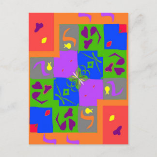 Matisse Style Shapes Postcard