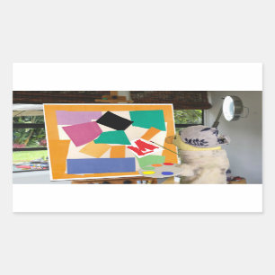 Matisse The Snail in oil by Danny Duck Rectangular Sticker