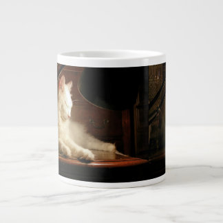 Matisse the Turkish Angora Cat Giant Coffee Mug