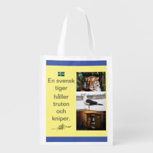 Matkasse, reusable bag — A Swedish tiger