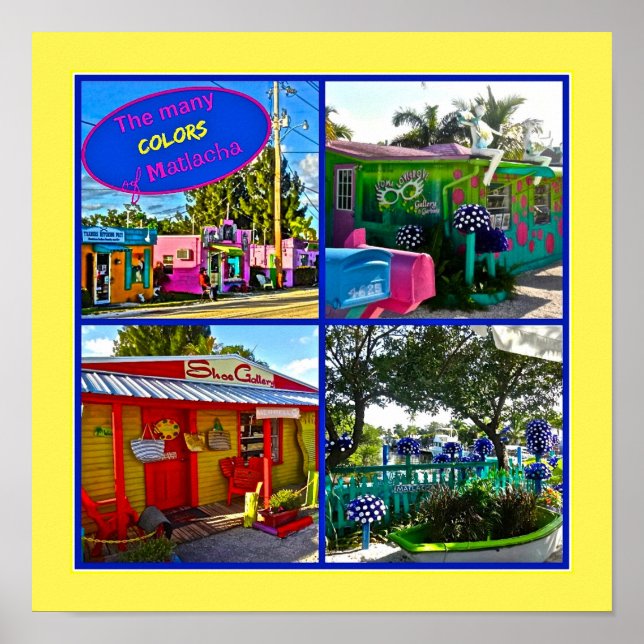 Matlacha Pine Island Florida Printable Art Poster (Front)