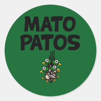 Mato Patos Logo Duck Hunting Round Sticker