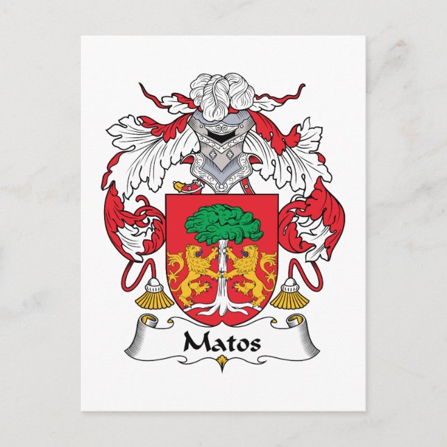 Matos Family Crest Postcard (Front)
