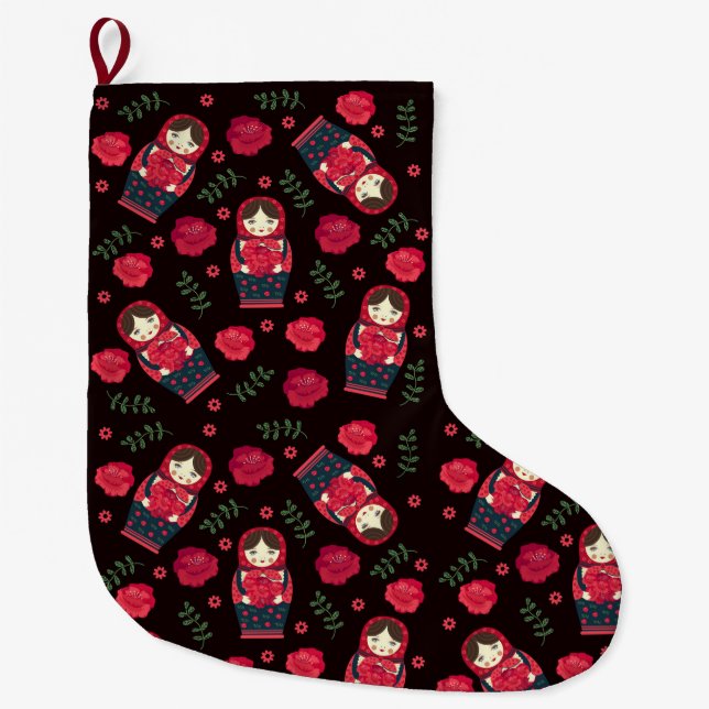 Matreshka Large Christmas Stocking (Front)