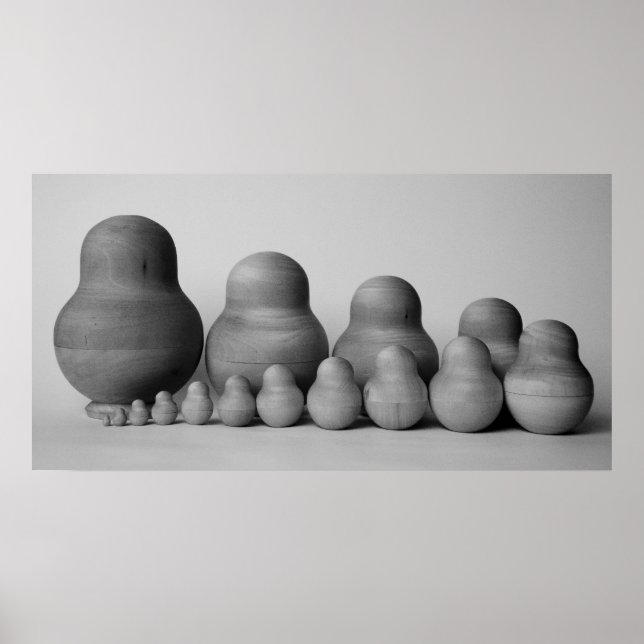 matrioshka's family_b&w poster (Front)
